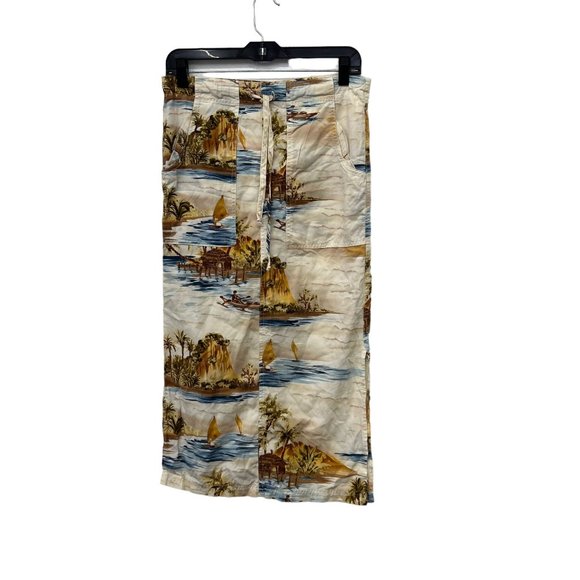 Honolua Dresses & Skirts - Honolua brown tropical‎ print maxi skirt tie front womens  Size: S